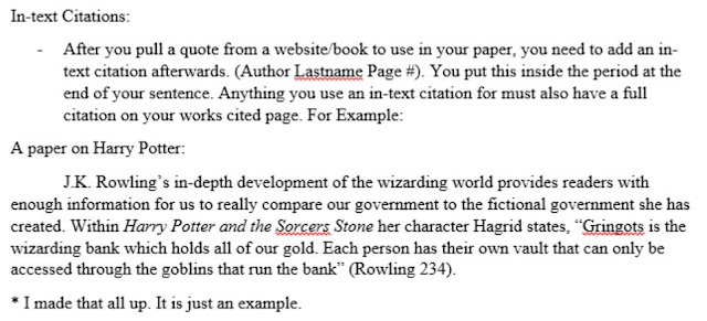 Mrs. Whittington English 9 InText (Parenthetical) Citations