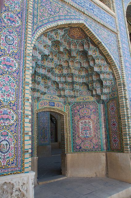 A Doorway at the Nasir-ol-Molk mosque, Shiraz, Iran