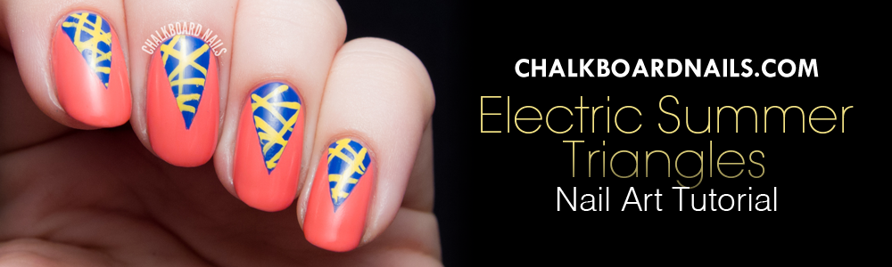 Electric Summer Triangle Nail Art Tutorial