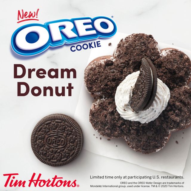 New Dream Donuts Arrive at Tim Hortons Brand Eating