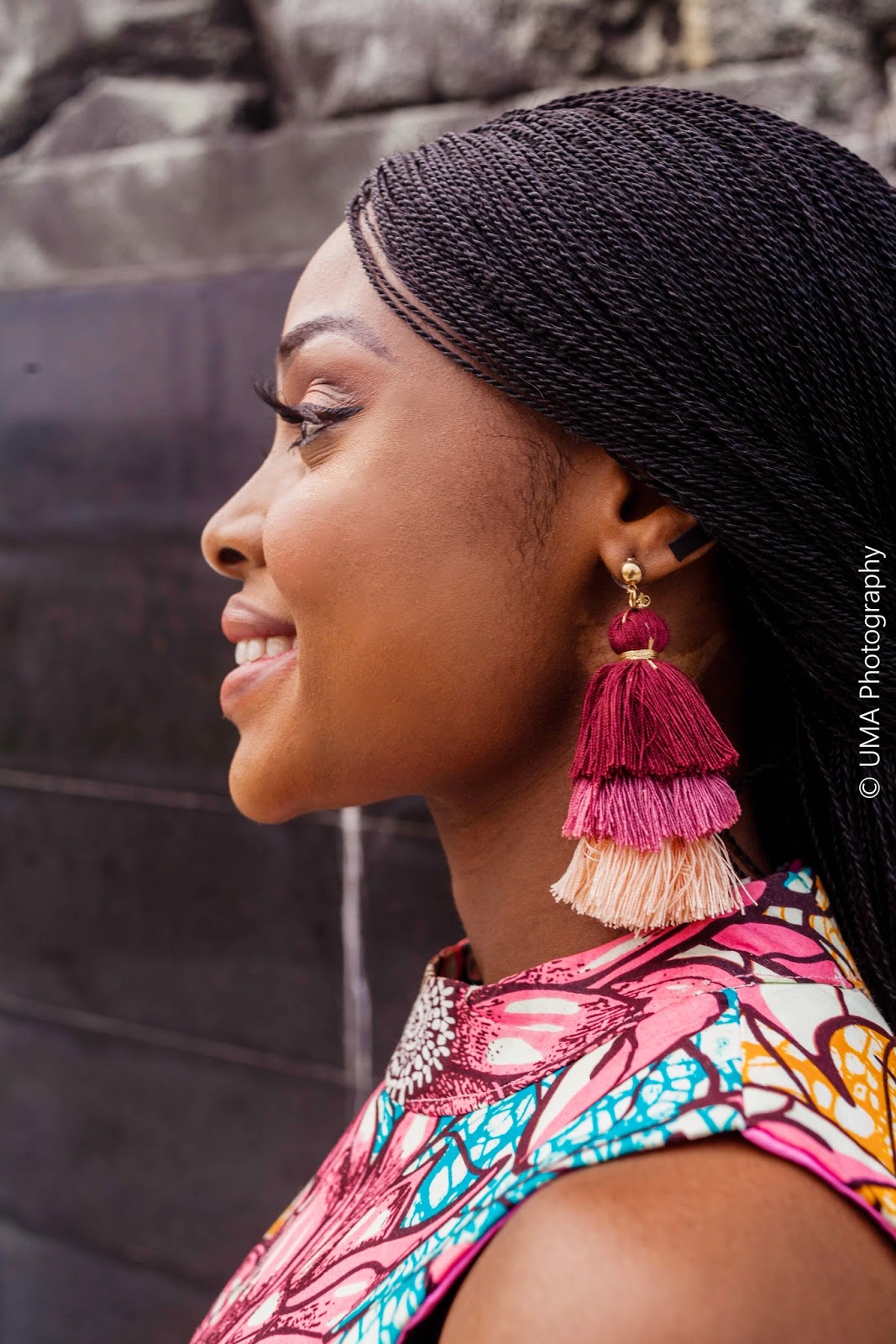multicolored tassel earrings