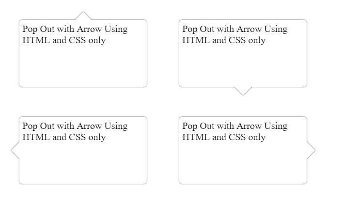 A pop-out with an arrow using plain CSS and HTML only