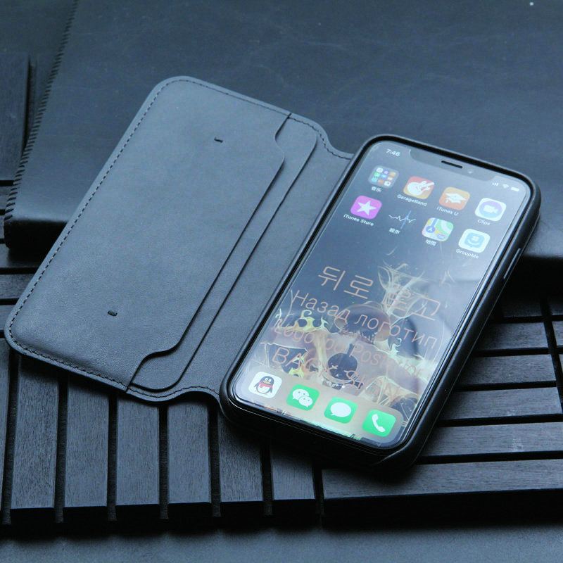 Official Original Wallet Flip Leather Folio Case for Apple iPhone X