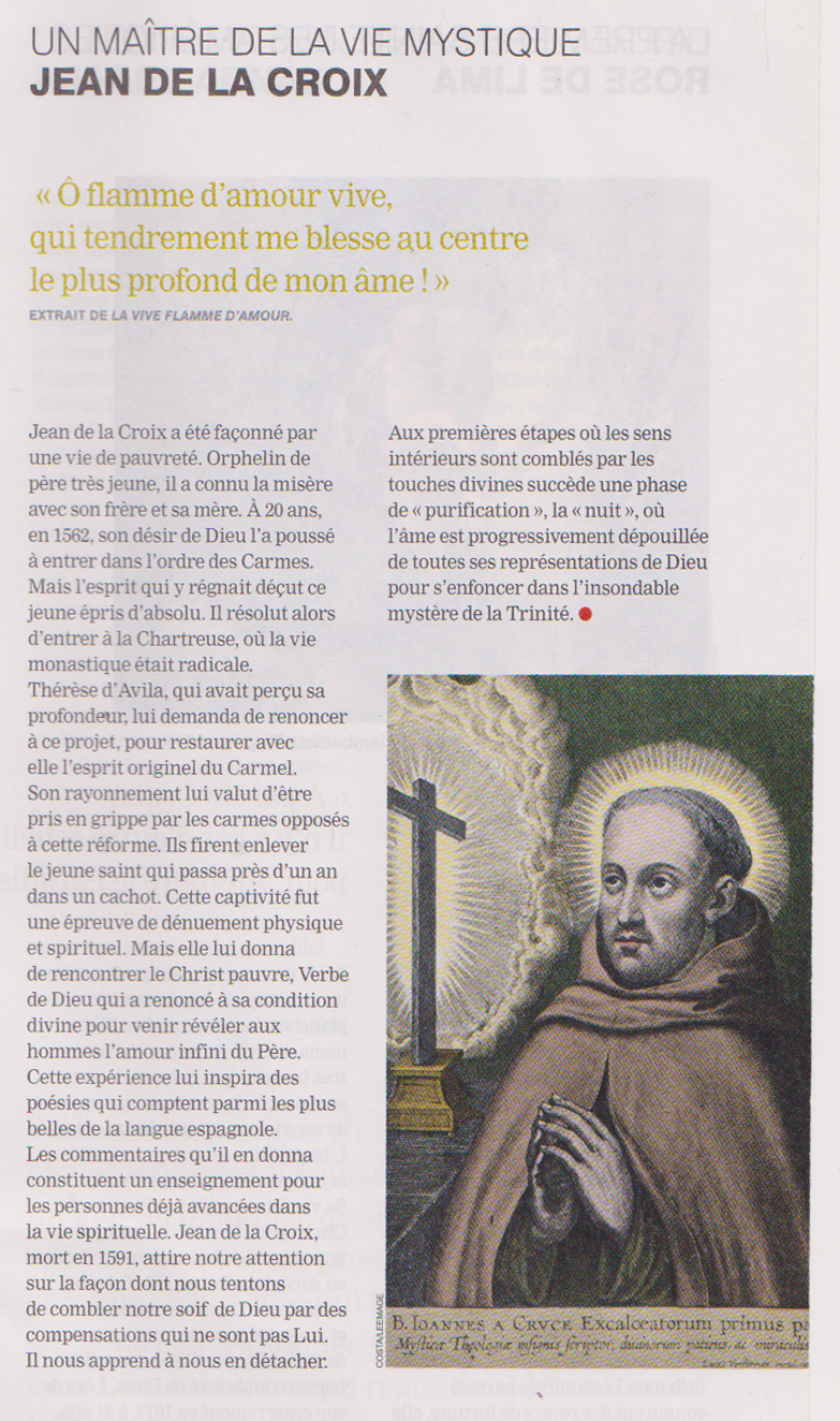 Phytospiritualité Flamme d'amour avec Jean de La Croix