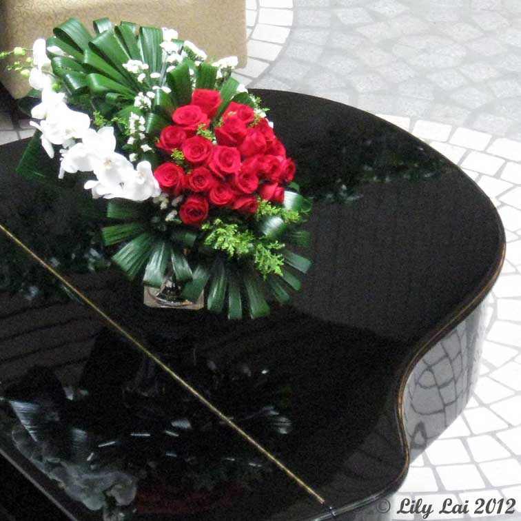 Floral Whisper Piano Top Arrangements