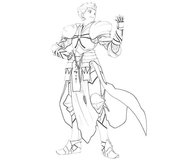 Gilgamesh Coloring Page Sketch Coloring Page