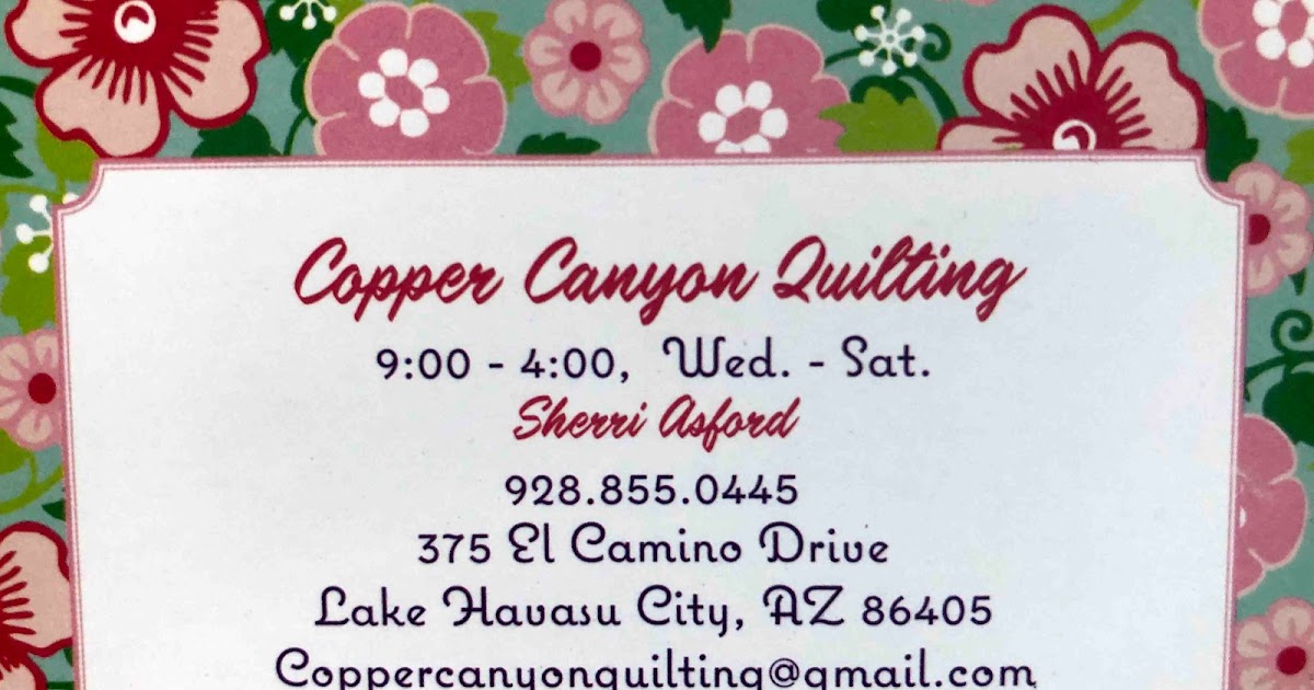 Cat Patches Quilt Shop Copper Canyon Quilting, Lake Havasu City, Arizona
