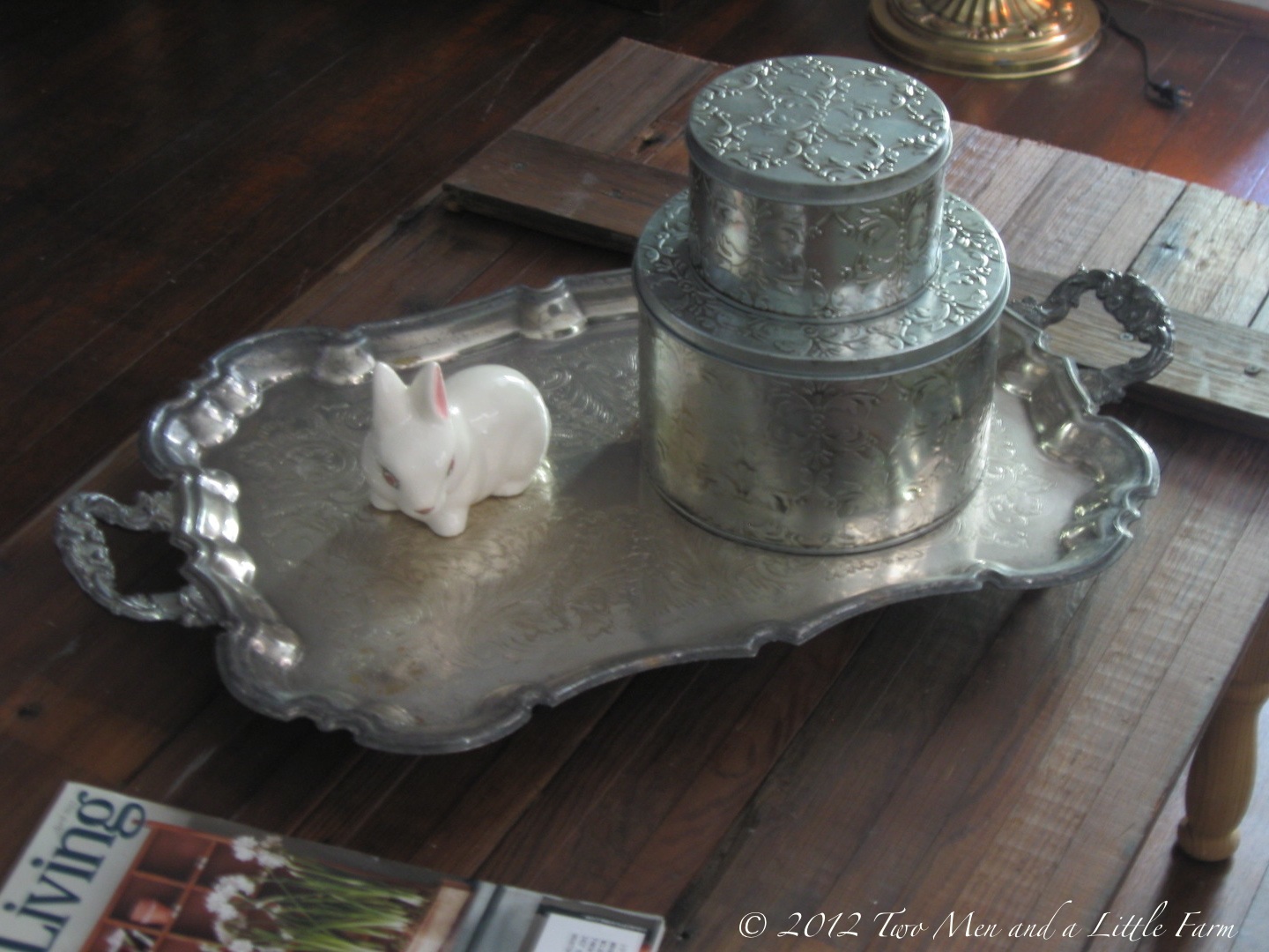 Two Men and a Little Farm THE SILVER COFFEE TABLE TRAY