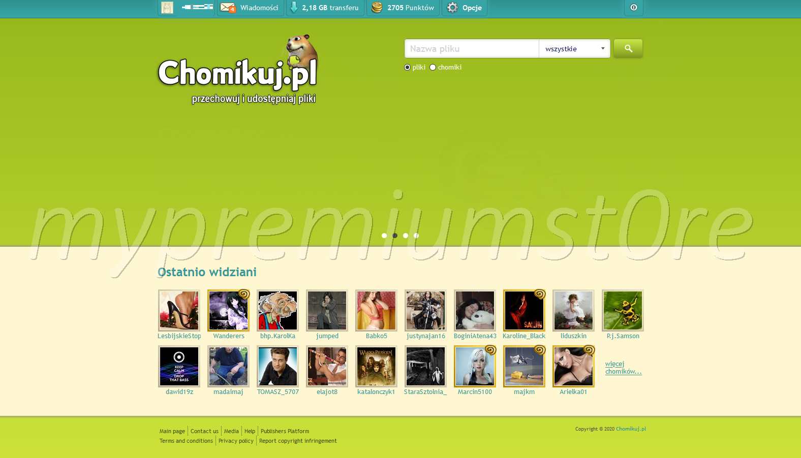 chomikuj.pl logins premium