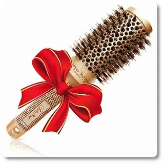 Blow out Round HairBrush with Natural Boar Bristles for Blow Drying by Care me