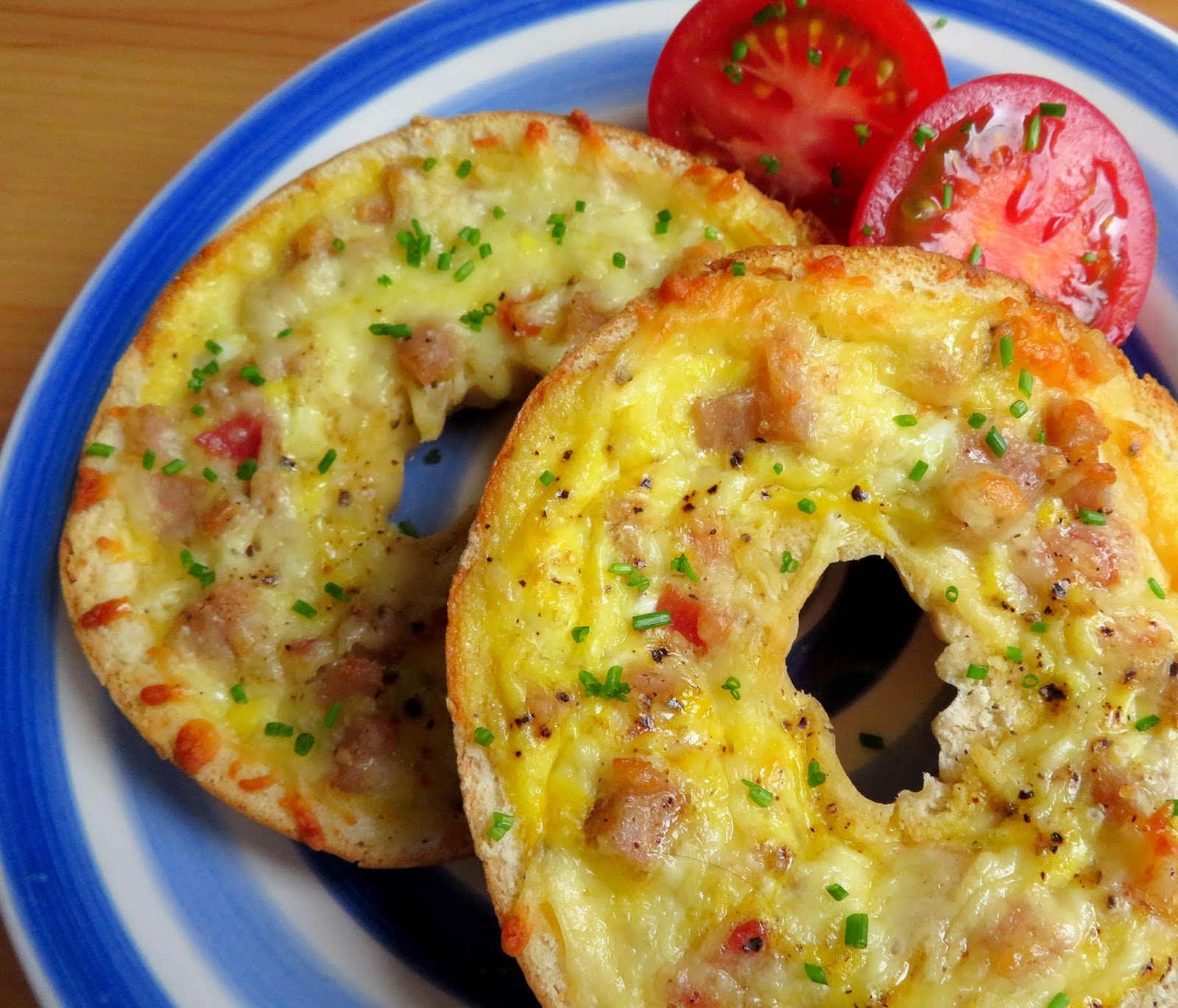 Breakfast Quiche Stuffed Bagels The English Kitchen