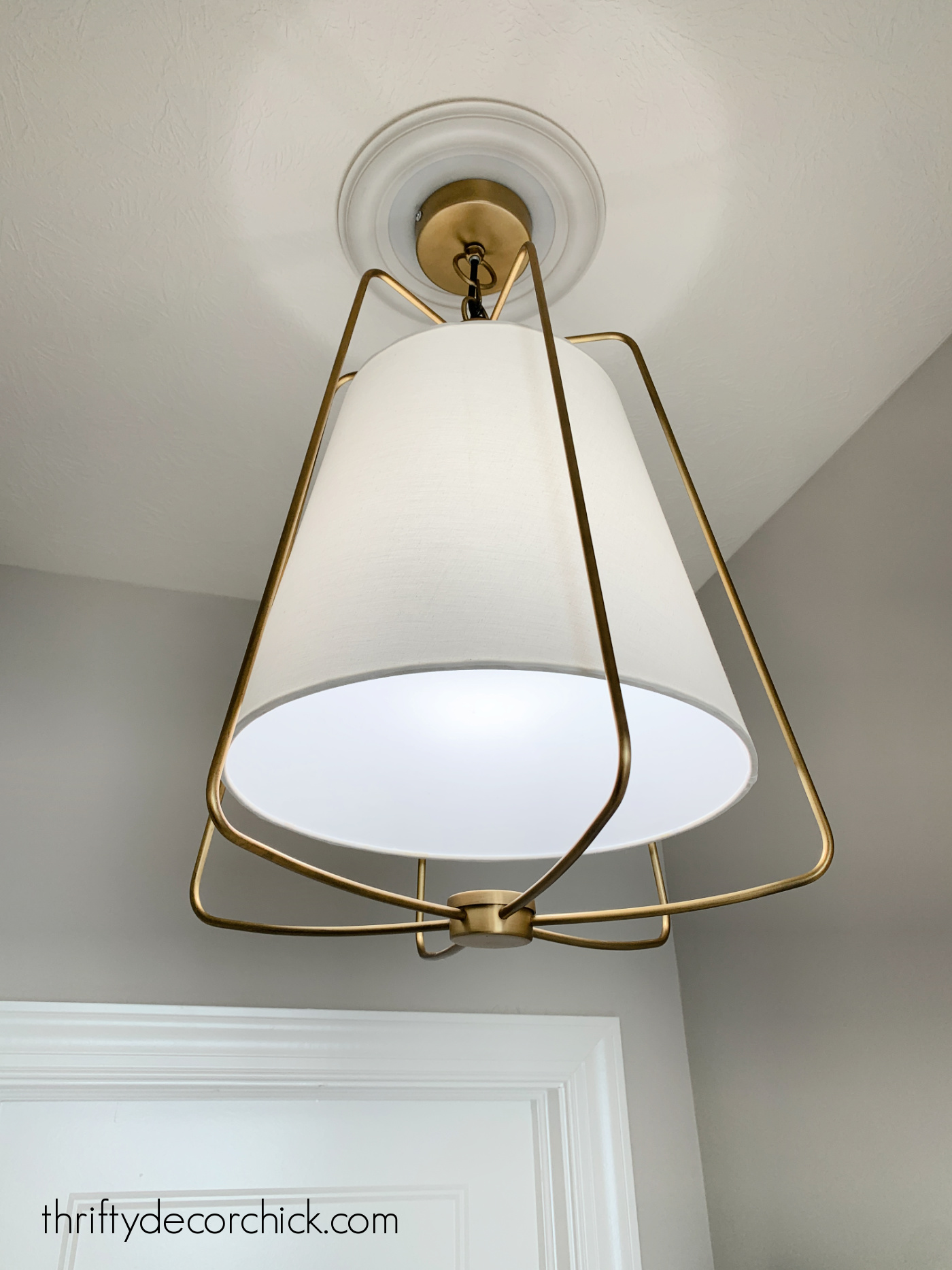 How to Change a Recessed Light to a Chandelier Thrifty Decor Chick