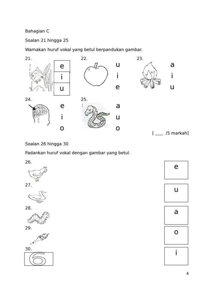 Kertas Ujian Sumatif Bahasa Melayu Ujian 1 - Pendidik2u