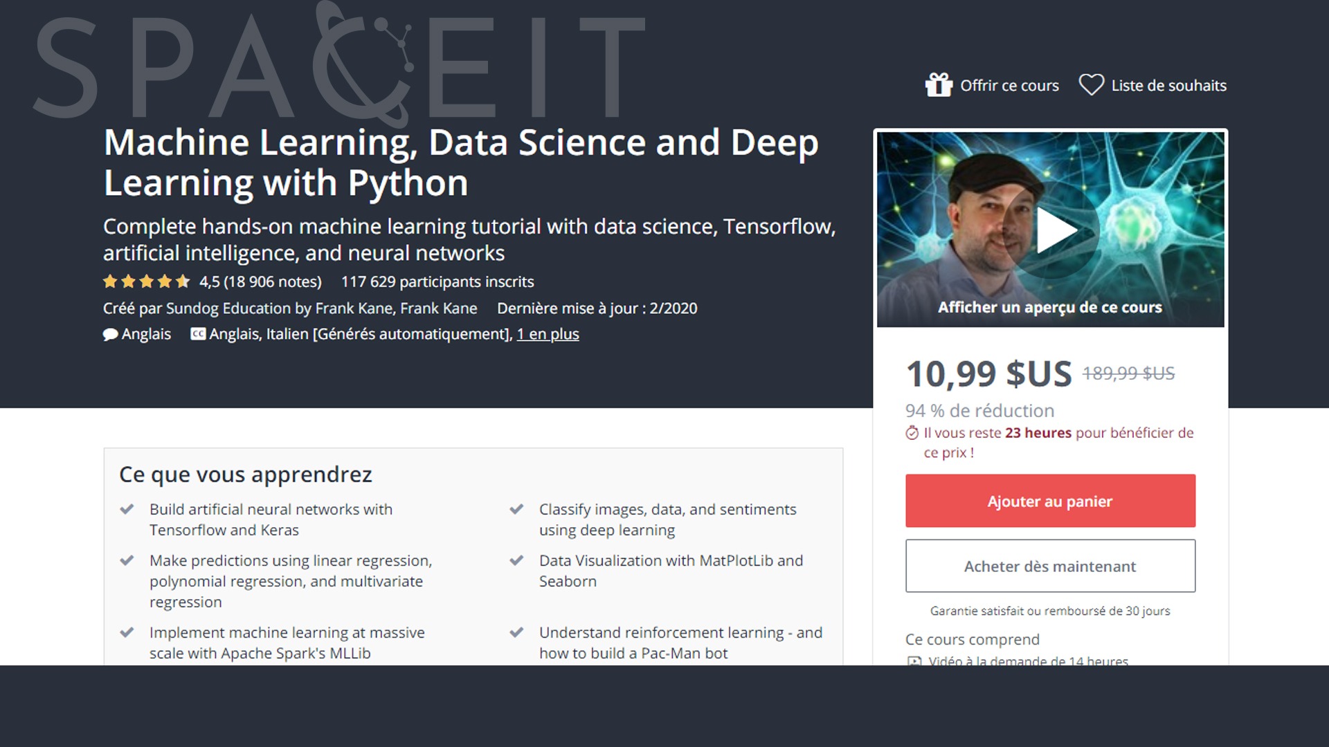 Free Course Machine Learning, Data Science and Deep Learning with ...
