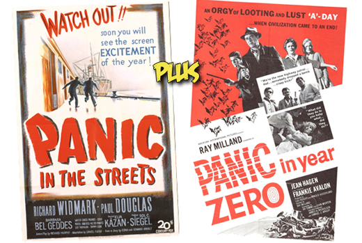 Posters: Panic in the Streets (1950) and Panic in Year Zero (1962)