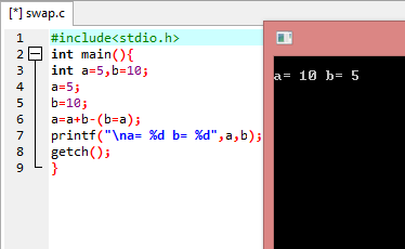 C Program to Swap Two Variables Without Using Third Variable