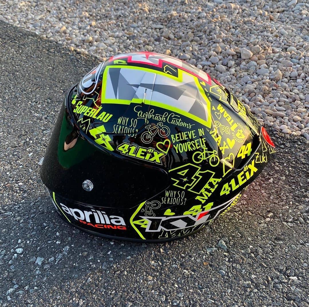 Racing Helmets Garage KYT A.Espargarò Test Sepang 2020 by Airbrush Customs