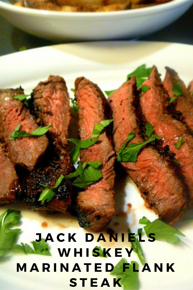 Slice of Southern Jack Daniel's Whiskey Marinated Flank Steak