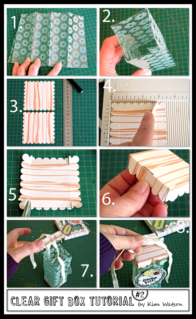 kim watson ★ design ★ papercraft 'Fancy' clear gift boxes + howto