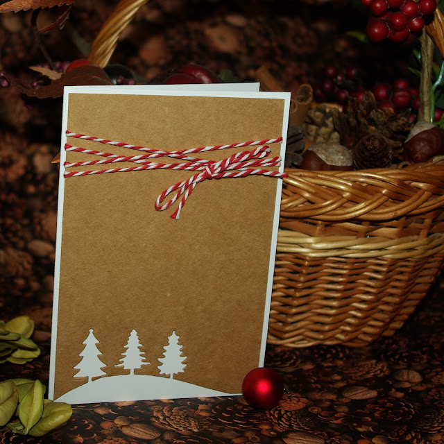 [DIY] Vintage Trees Last Minute Christmas Card  Last Minute Weihnachtskarte mit Vintage-Touch