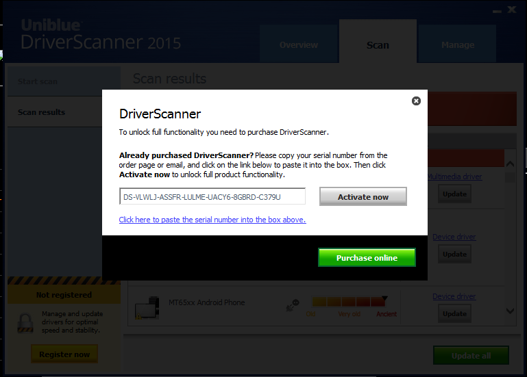 Uniblue DriverScanner 2015 Serial Key Free Download 