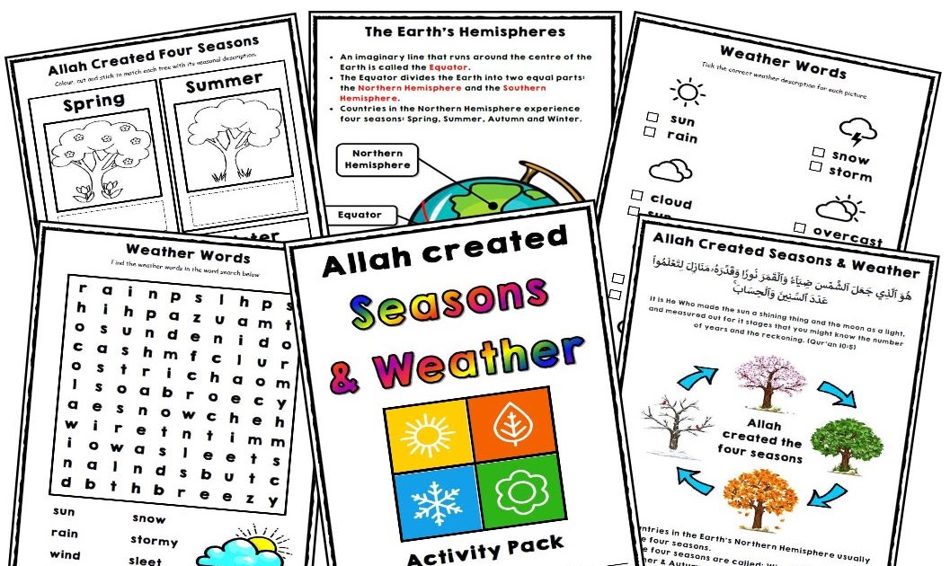 Iman's Homeschool ~ The Curriculum: Seasons Worksheets