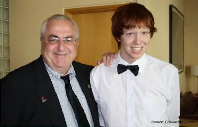Jamie Hubley, 15 is pictured with his father Allan Hubley. Jamie tragically took his own life.
