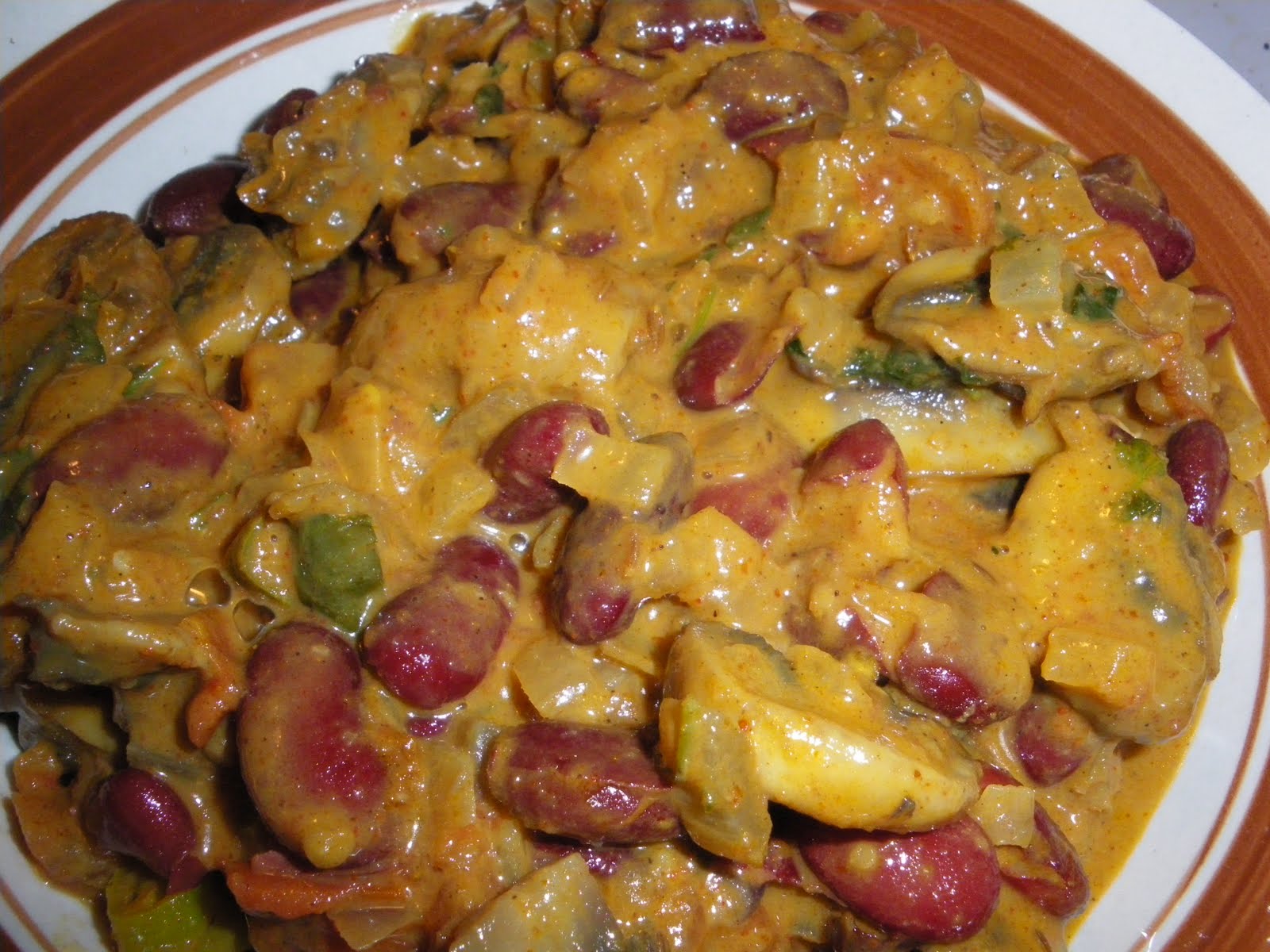 Mouth watering recipes from Azeema's Kitchen Kidney beans Mushroom Masala