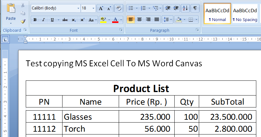 Format Rp Di Word