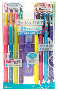 Scribble Stuff 24 Super GEL Pens 8 Neon 8 Metallic 8 Glitter for