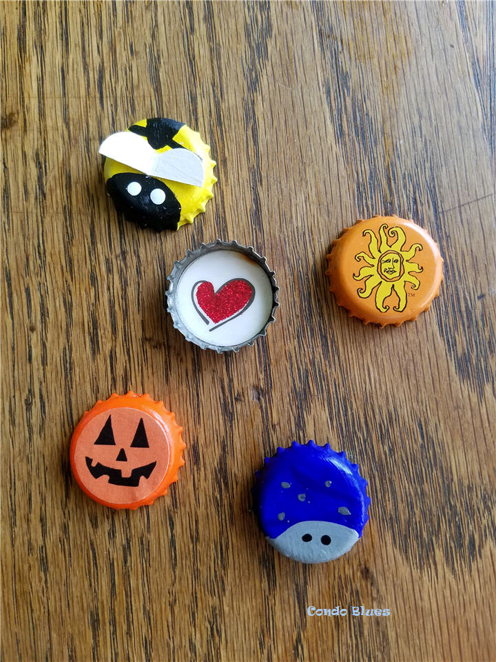 Condo Blues 5 Quick and Easy Bottle Cap Refrigerator Craft Ideas