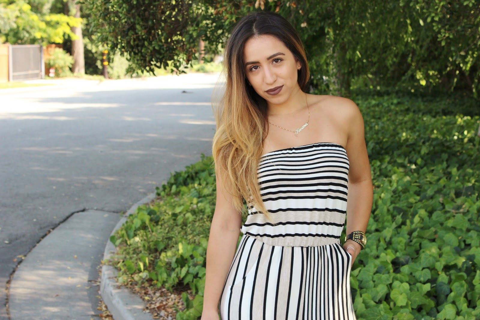 The Lovely Look: Strapless Stripes: Dressed Up