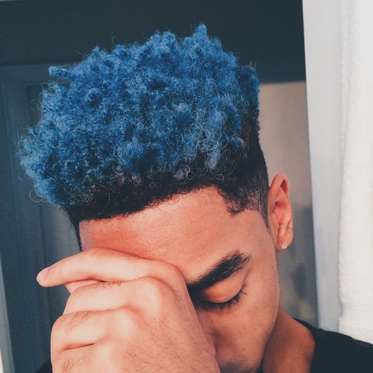 All About Hairstyle Blue Hair Colour For Men