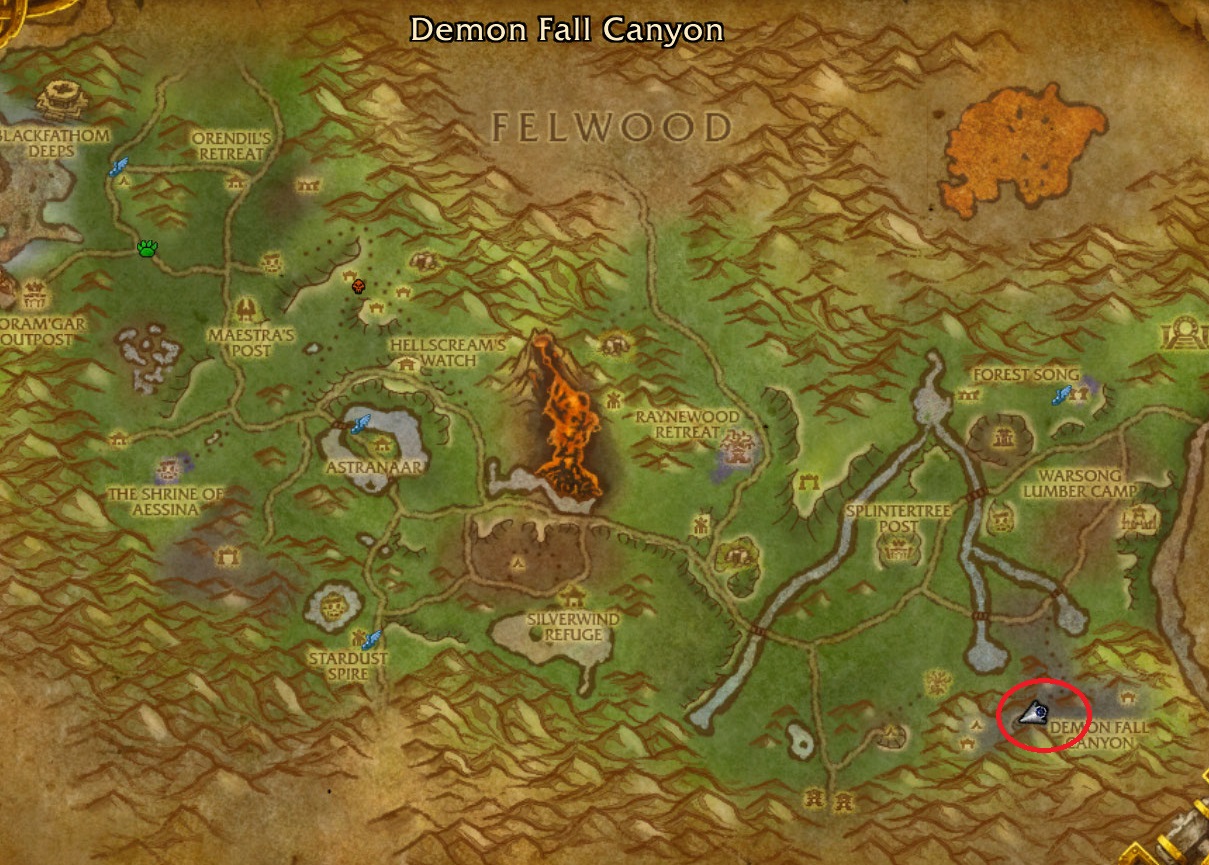 WoW Hidden Places and Secrets: Demon Fall Canyon