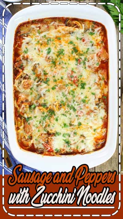 This Sausage and Peppers with Zucchini Noodles and hearty marinara is a quick, healthy, easy one-pan-meal! #ZoodleRecipes #ZucchiniNoodles #SausageAndPeppers #GlutenFree #LowCarb #RecipeVideo #TasteAndSee This Sausage and Peppers with Zucchini Noodles and hearty marinara is a quick, healthy, easy one-pan-meal! #ZoodleRecipes #ZucchiniNoodles #SausageAndPeppers #GlutenFree #LowCarb #RecipeVideo #TasteAndSee