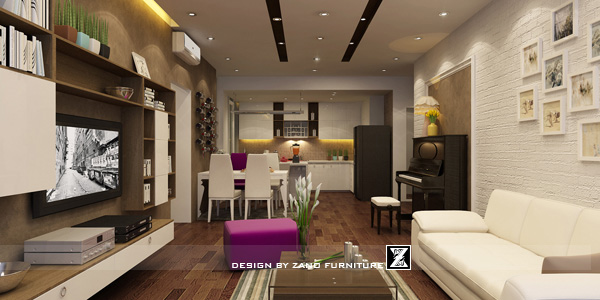 Thiết kế nội thất bếp và phòng ăn căn hộ 106S1 - Sai Gon Pearl 3
