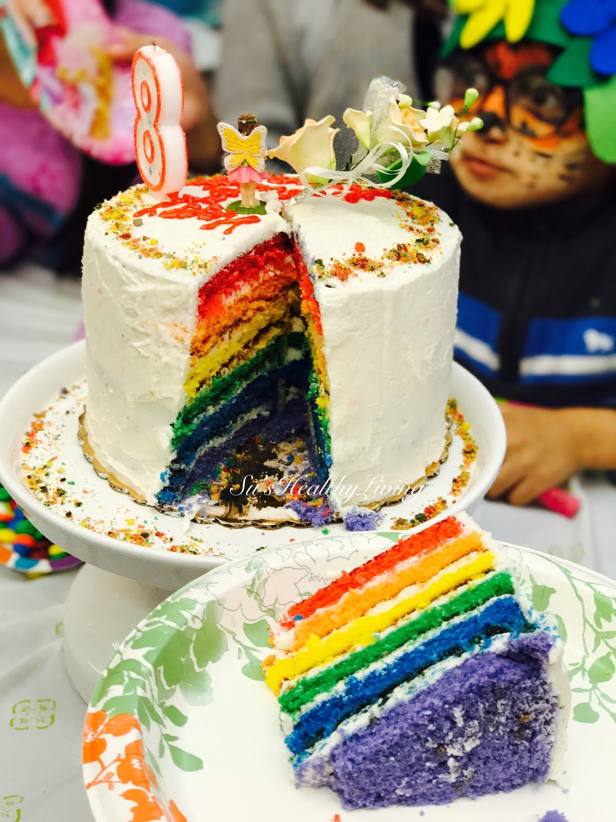 Su Shealthyliving Rainbow Cake From Scratch