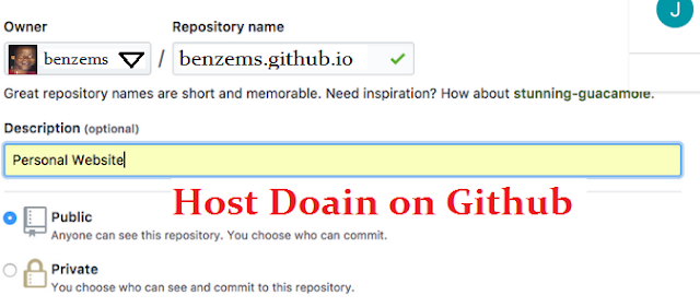 Add domain  name to github website hosting.