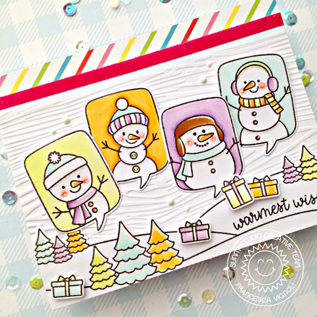 Sunny Studio Stamps: Feeling Frosty Scenic Route Embossing Folder Winter Themed Card by Franci Vignoli Sunny Studio Stamps: Feeling Frosty Scenic Route Embossing Folder Winter Themed Card by Franci Vignoli