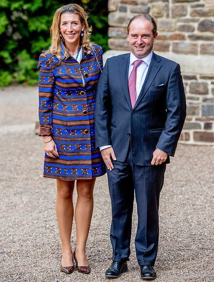 Hereditary Princess Stephanie wore a new sleeveless v-neckline crepe midi dress from Paule Ka. Princess Claire wore a new button front long dress from Zimmermann