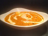 Serving paneer butter masala in a bowl for paneer butter masala recipe