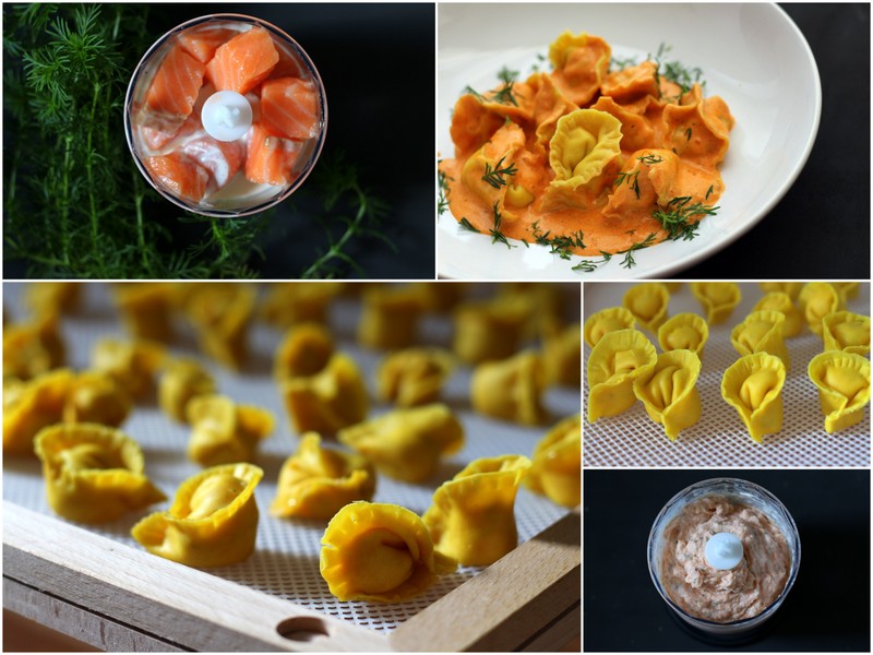 Rezept für selbstgemachte Cappelletti, die besseren Ravioli mit Füllung aus frischem Lachs und Lakritztagetes in cremiger Tomatensauce mit Noilly-Prat und Lakritz-Tagetes #arthurstochterkocht #foodblog #tomatensauce #gefüllte_pasta #tortellini #ravioli #cappelletti #selbermachen #italienische_küche