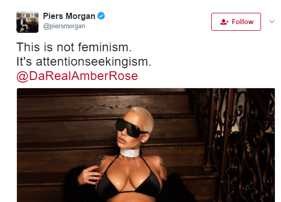 Amber Rose and Piers Morgan continue to drag each other on twitter