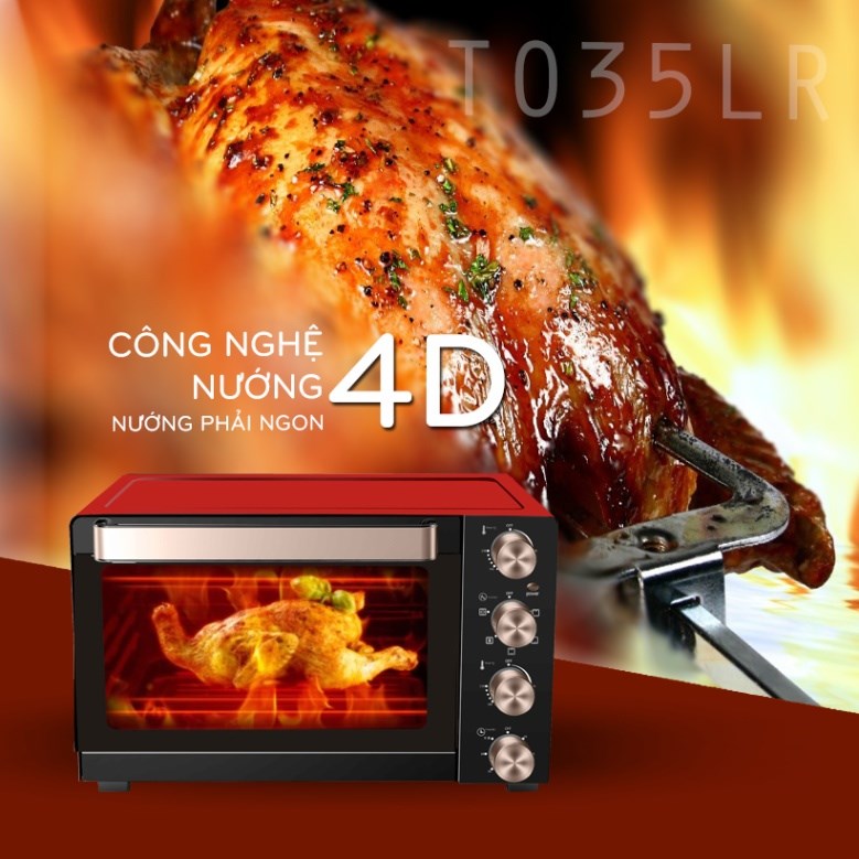 LÒ NƯỚNG THÙNG OSAKA TO35LR – CÔNG NGHỆ NƯỚNG 4D