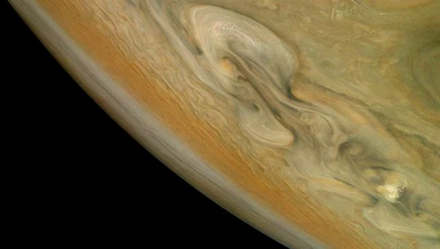 NASA published pictures of the storm on Jupiter