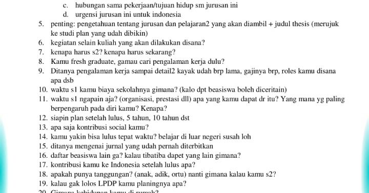 Pertanyaan Wawancara Volunteer GTK Guru