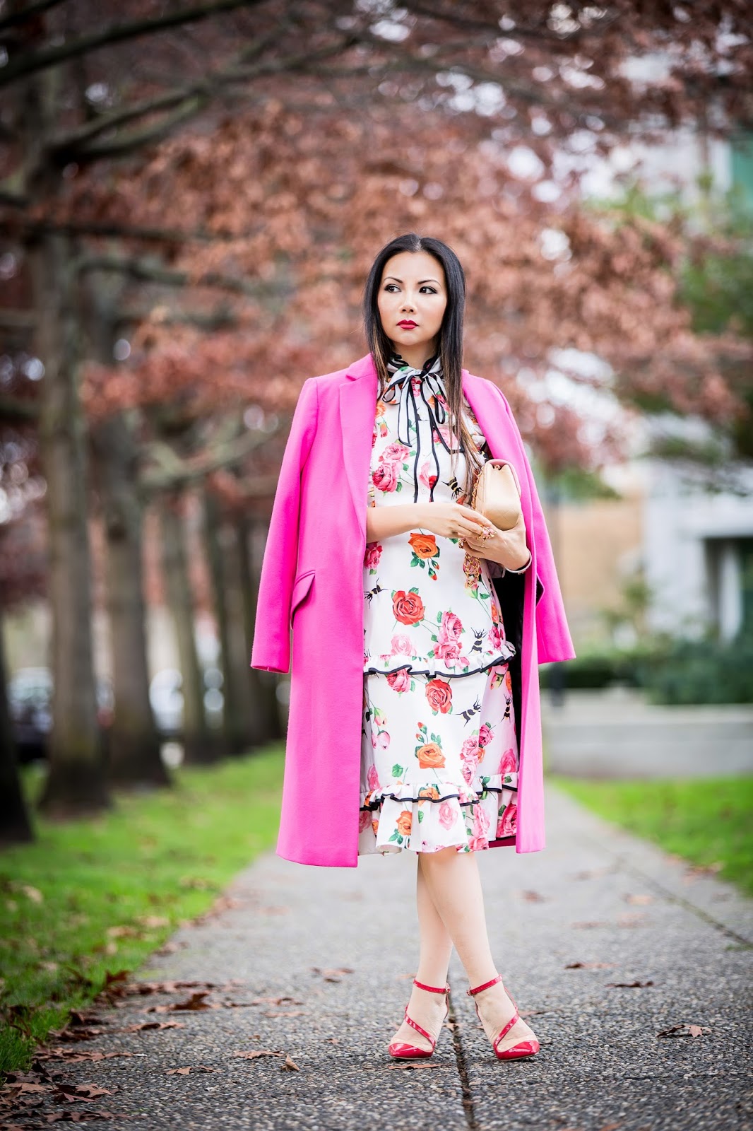 Woman in chinese dress in pose stock image Valentina and Aveline: My Chinese New Year Outfit
