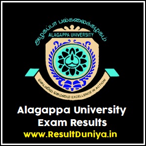 Alagappa University Results 2023