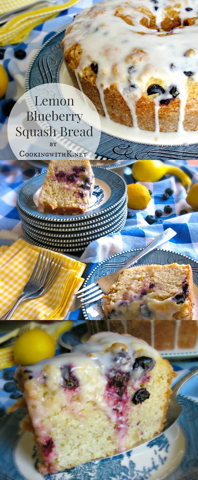 Lemon Blueberry Squash Bread