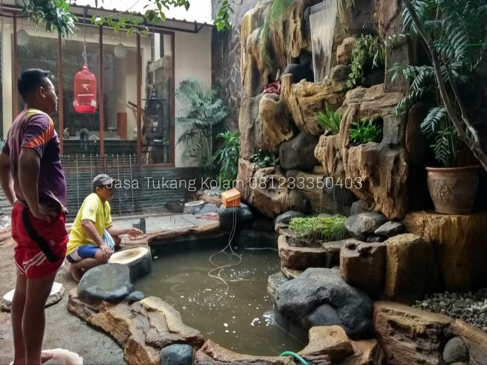 JASA PEMBUATAN KOLAM DEKORASI TEBING AIR TERJUN DAN AIR